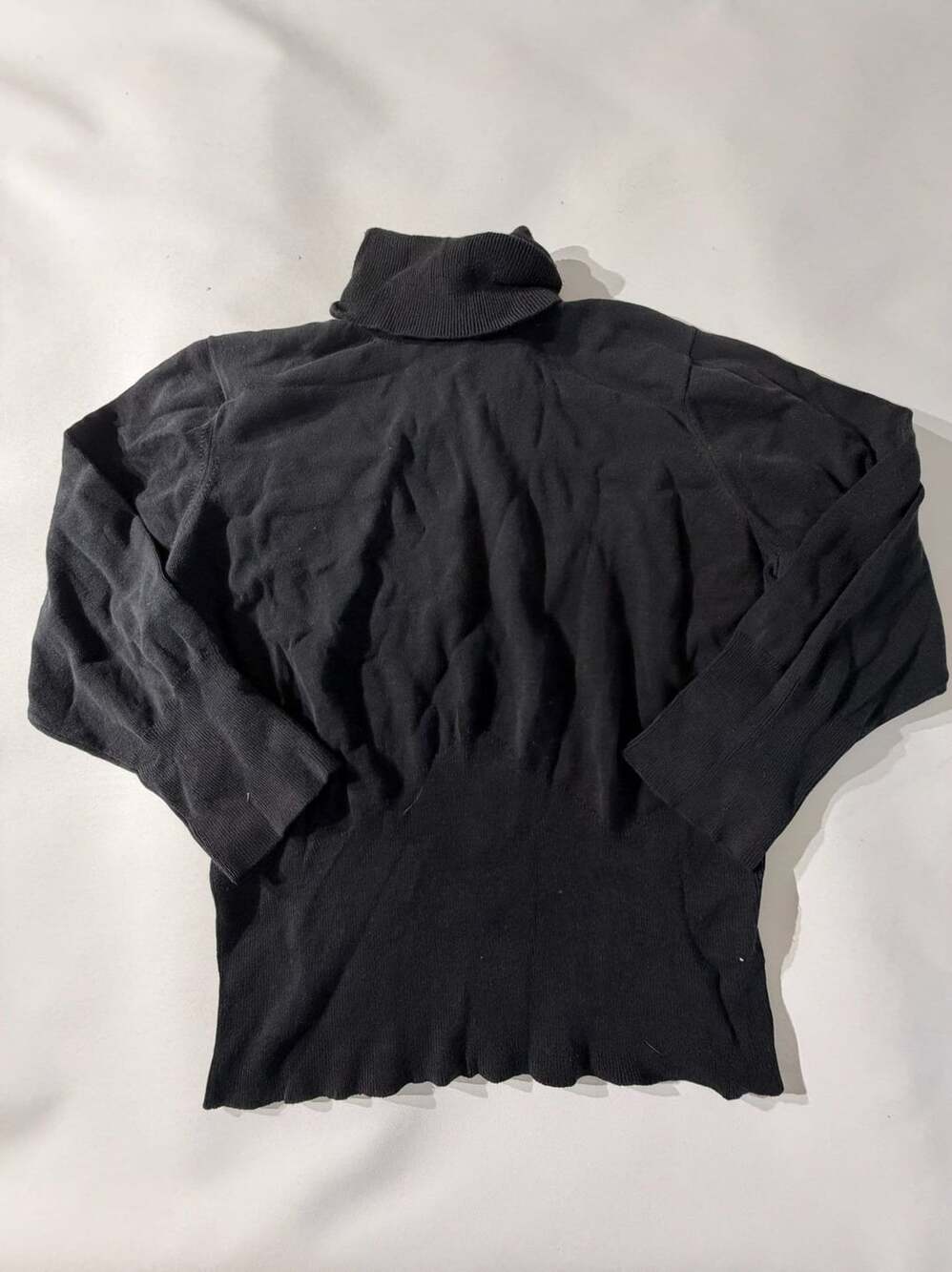 Banana Republic Silk Blend Black Turtleneck Sweater Womens XL Knit Top